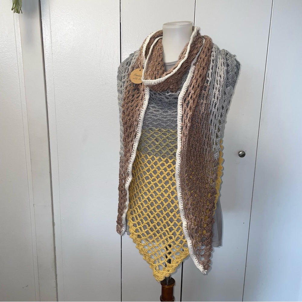 Handmade Crochet Shawl/ Scarf